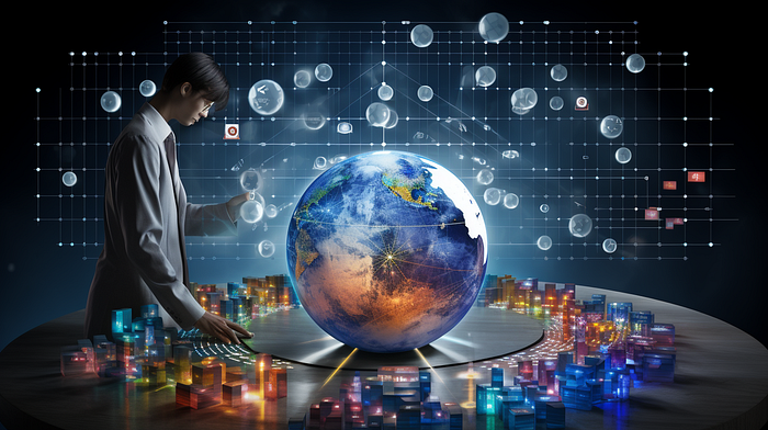 Symbolic image showing predictive analytics powering business intelligence and strategic planning