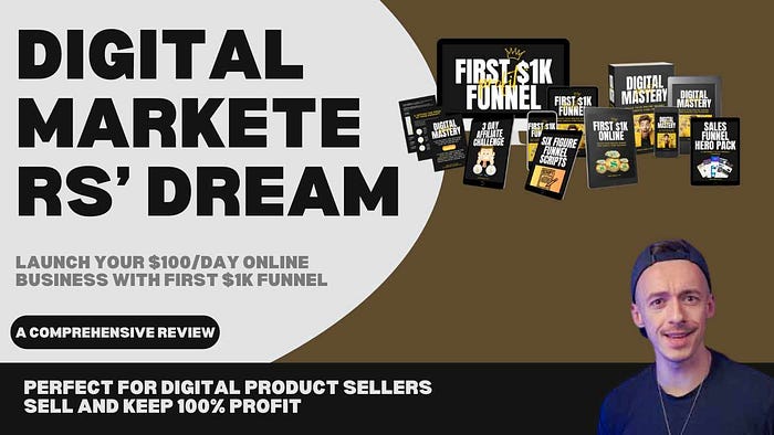 Digital Marketers’ Dream: Launch Your $100/Day Online Business with First $1k Funnel — Review & Resell Rights Included! Perfect for Digital Product Sellers — Affordable, Done-For-You Funnels & Courses You Can Buy, Resell, and Keep 100% Profit