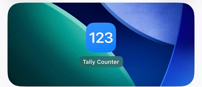 Tally Counter shortcut on Home Screen as icon