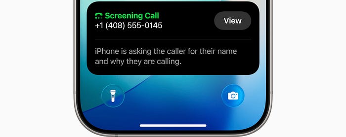 Call Screening on iOS 26