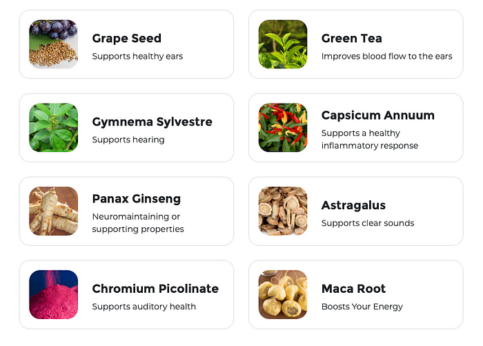 A collage of 8 herbs used in ZenCortex