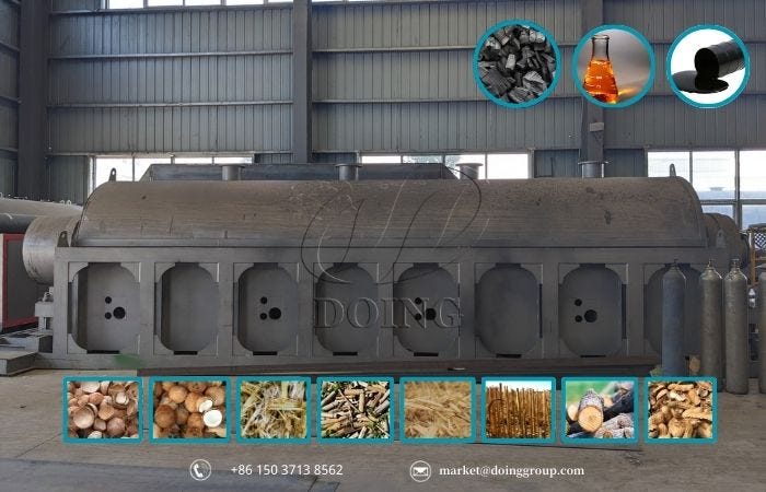 What is the best material for carbonization machine to produce charcoal?