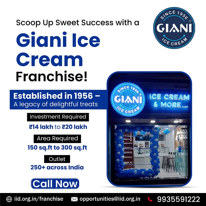 Interested in joining the Giani Ice Cream family? Connect with Giani Ice Cream through their Franchise Gateway to discuss franchise availability and start your journey. For more details, including the Giani Ice Cream franchise contact number, visit the IID Franchise Gateway to learn more.