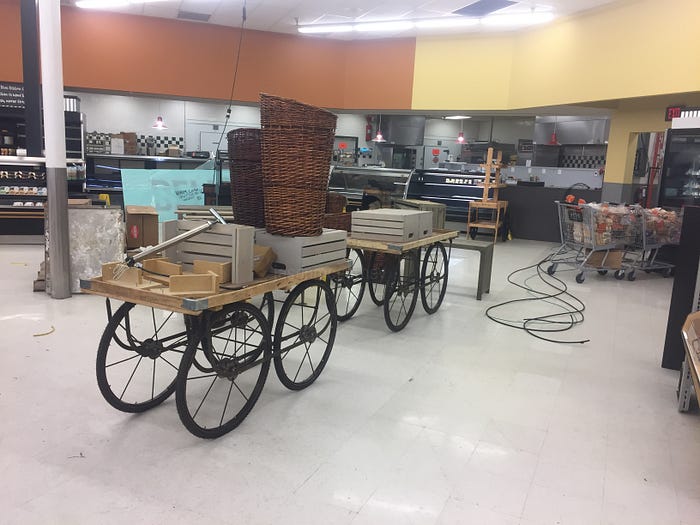 completed stagecoach in the Wholesome Shopper cafe area