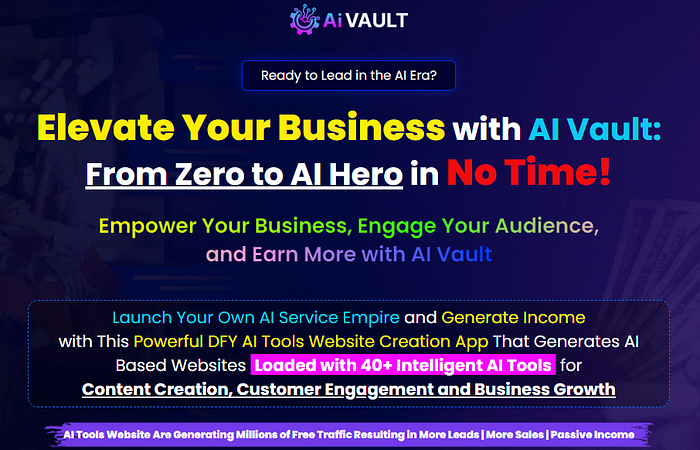 AI Vault Review — Automatic Money Making DFY AI Tool