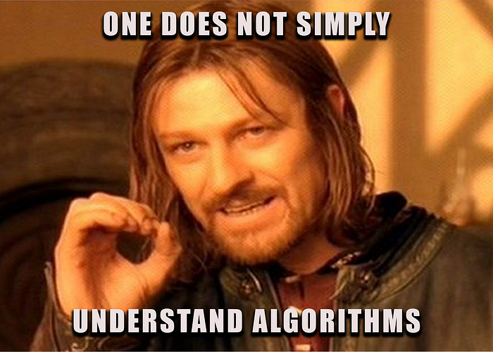 one does not simply understand algorithms meme of borimir