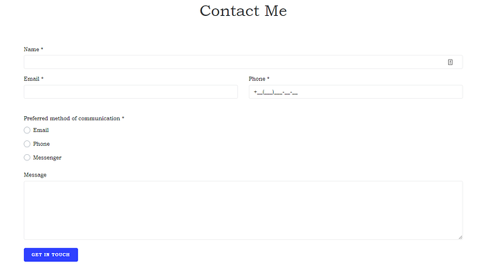 submit contact form