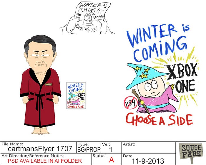 Bitcoin Ad inspired inspired South Park Flyer 