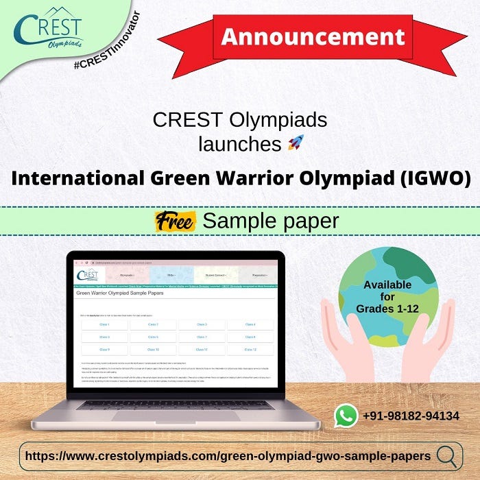 Enjoy Free Access of 5th Class CREST Green Olympiad Sample Paper by