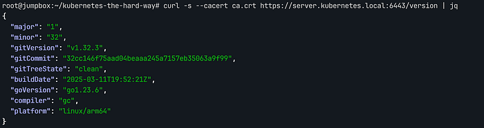 kubectl output