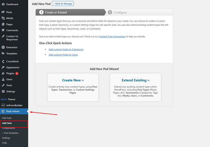 Create CPT and custom fields for storing form responses