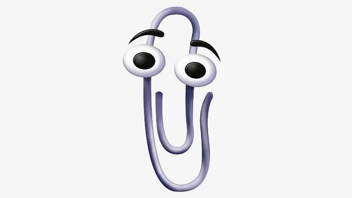 The original Microsoft Office Assistant, Clippy