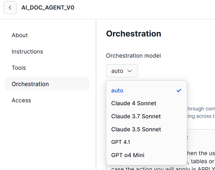 Orchestration model managemen