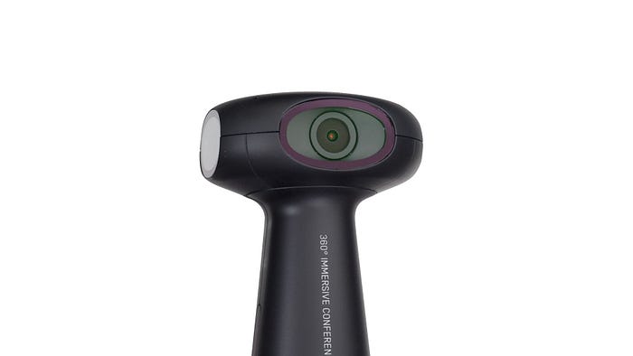 360 度環繞相機，一台抵三台，整合會議室桌上的視訊設備 I