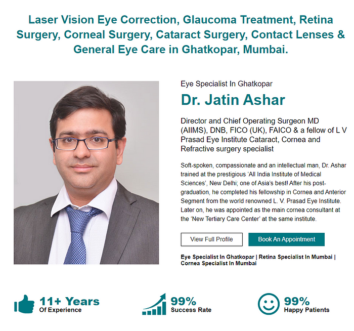 Eye Specialist In Ghatkopar