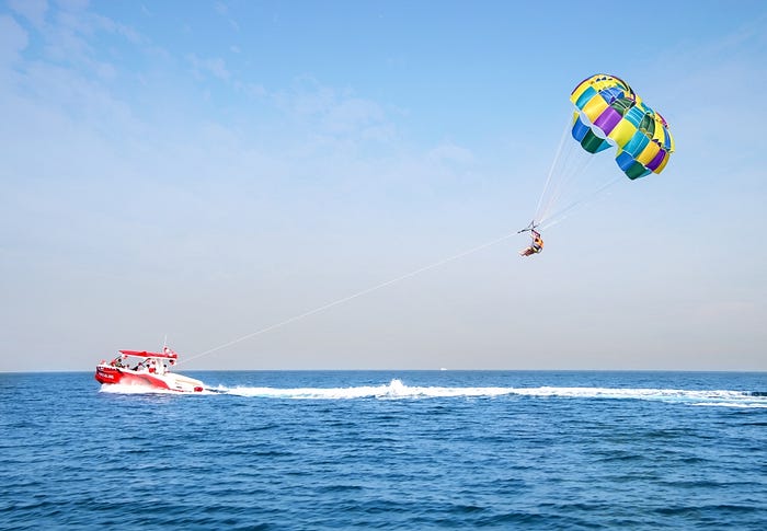 Fly Over Dubai with Parasailing - dubaiparasailing.com