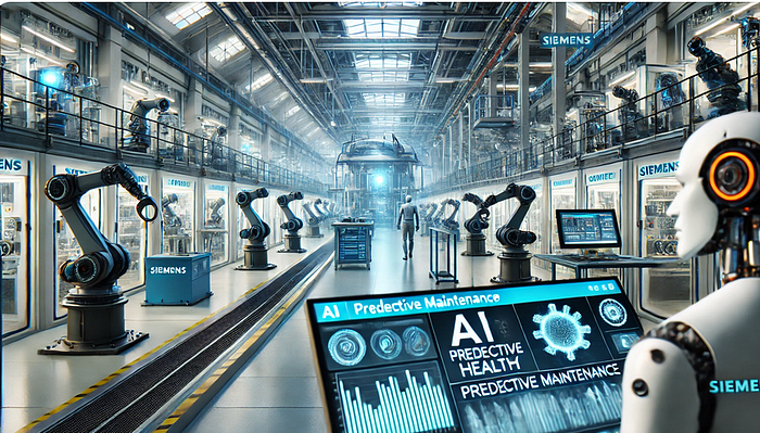 Siemens Amberg plant — AI-powered predictive maintenance in action (DALL-E2)