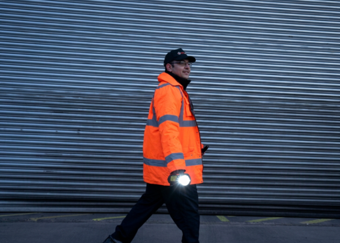 Overnight security in action, showing how active patrols help manage the areas that carry the most risk after dark.