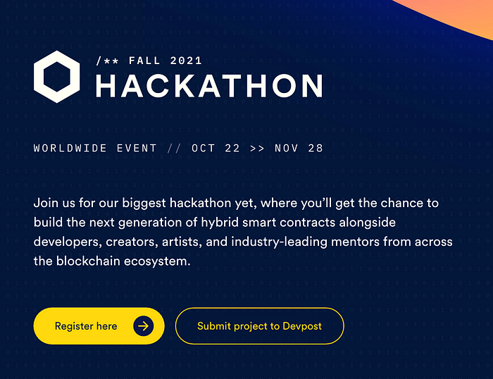 Join Chainlink, Ethereum, and more blockchain hackathons!