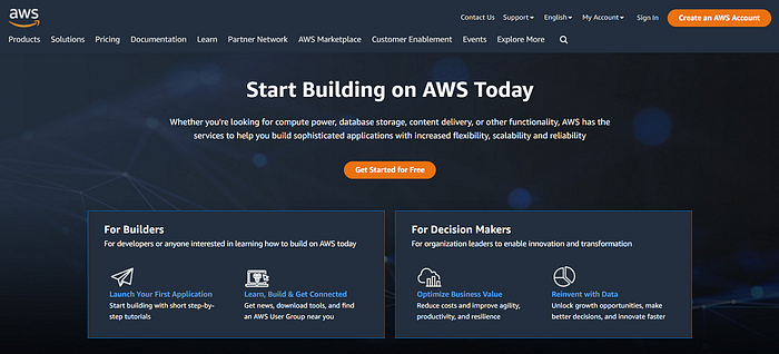 Cloud Computing Services — Amazon Web Services (AWS) — Website