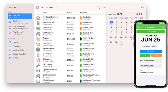 Chronicle app on macOS and iOS