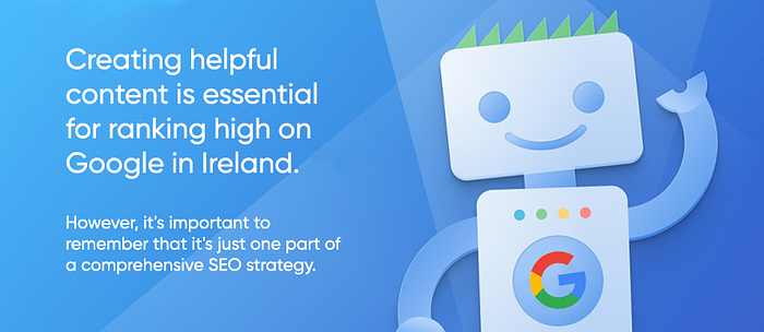 Google Helpful Content Update infographic by Affordable Websites Dublin highlighting strategies for high-ranking, valuable website content.