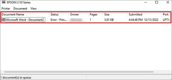 Press Delete key