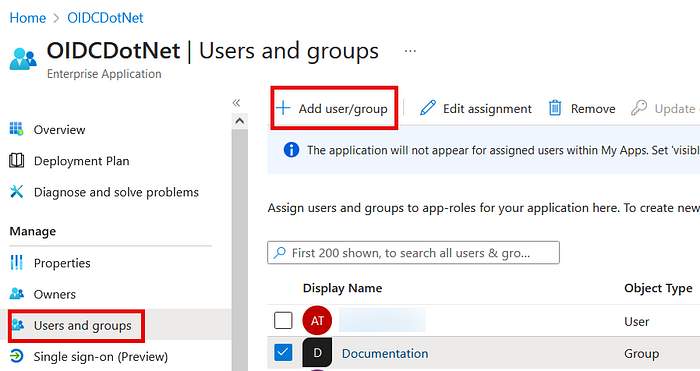 Image of “Users and groups / Add user/group”