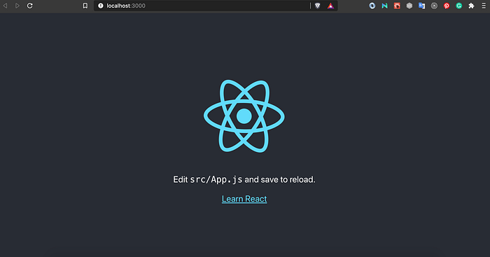 React app in browser