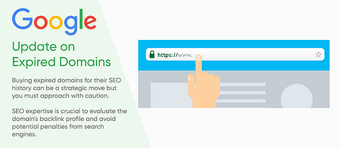 Typing an expired domain name into a search bar, illustrating Google Expired Domain Name Update implications for SEO, by Affordable Websites Dublin.