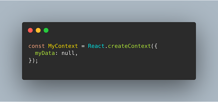 React context code snippet