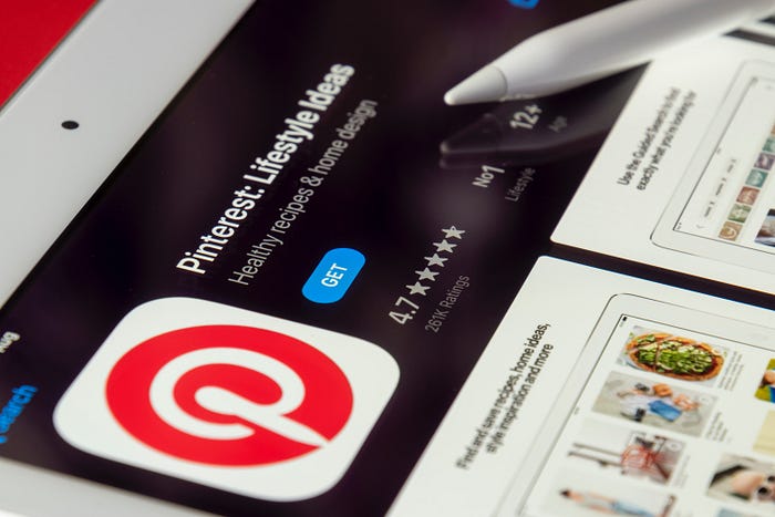 Image of the Pinterest app on the app store