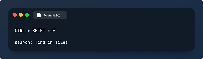 Go to Search Tab