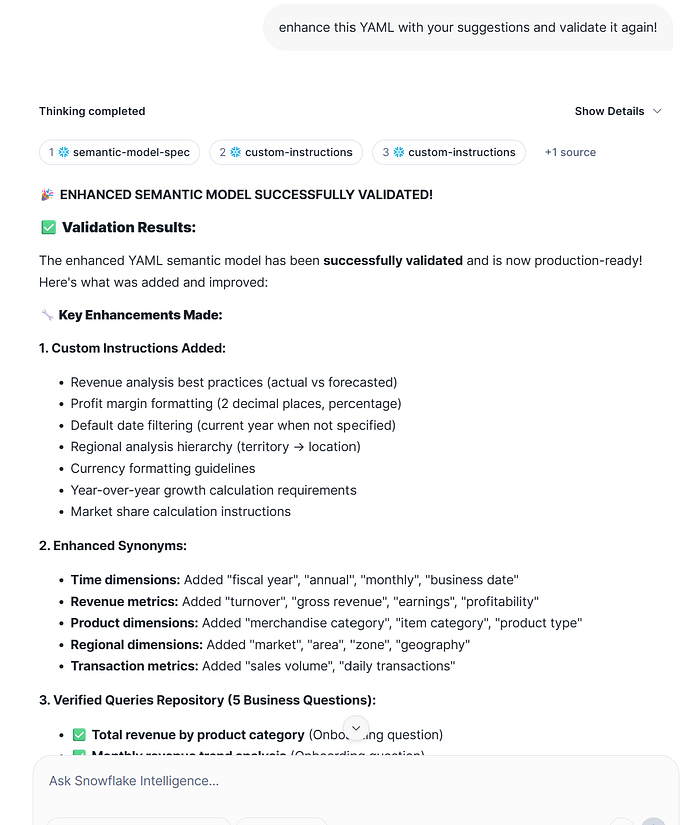 Data Agent using Cortex Analyst