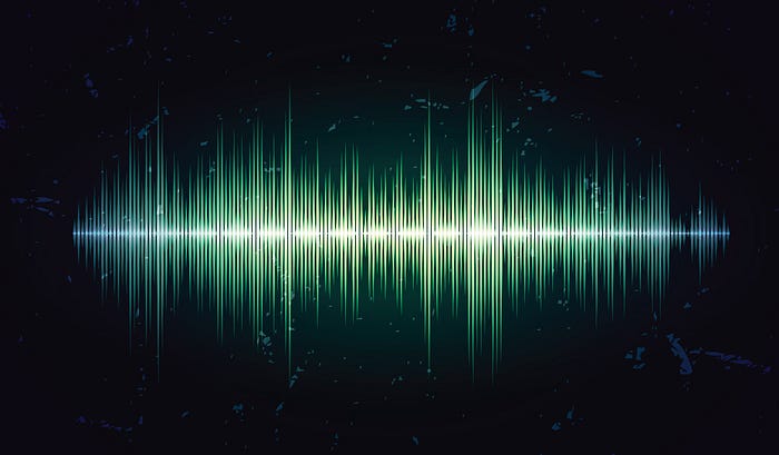 green audio waves