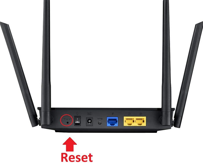 asus router red light no internet