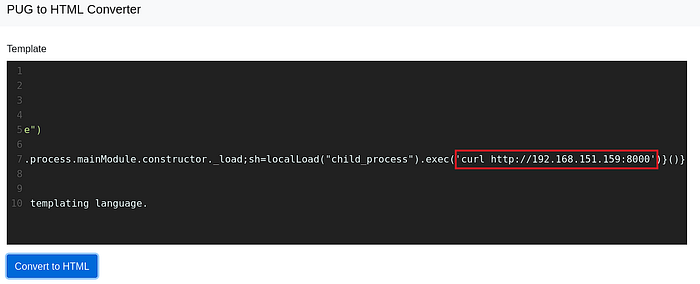 Image 10 — [Templates] — Exploiting PugJS SSTI to Remote Shell Access
