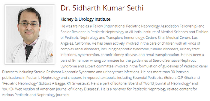 Pediatric Dialysis Specialist in Delhi