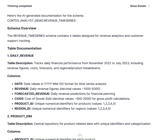 Semantic Model about Metadata summary