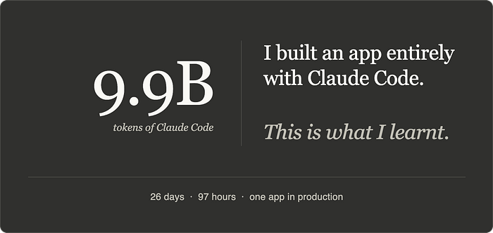 I Built an App Entirely with Claude Code. This is What I Learnt I Built an App Entirely with Claude Code. This is What I Learnt