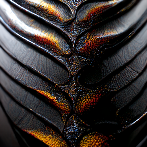 Sunset and black dragon scales.