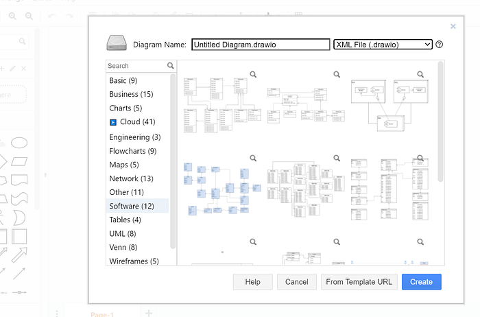 That page is from draw.io website that presents amazing templates for your design.