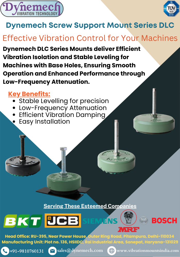 Screw Support Mounts from the Dynemech Series: Efficient Vibration Dampening Options
