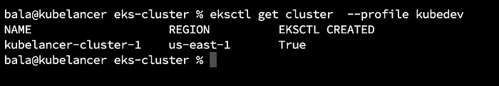 Create AWS EKS Cluster - eksctl