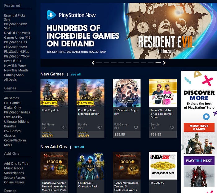 Fixing the PlayStation Store. Discoverability, or the lack thereof… | by Bryan Finck | | Medium