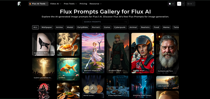 Flux Prompts Gallery for Flux AI