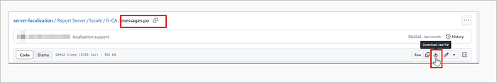 Click the download icon to get localization files