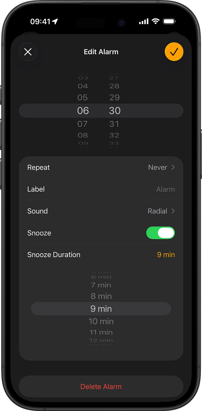 More snooze durations in iOS 26 Clock