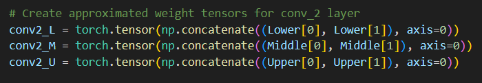 concatenate both the cluster to form weight tensor