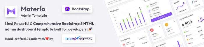 materio bootstrap 5 html admin template